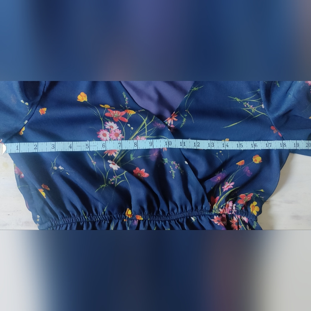 Floral Navy Blue Dress - Picture 10 of 12